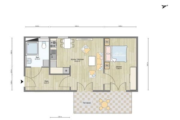 2 bedroom flat to rent, 51 m², Greifswald, Mecklenburg-Vorpommern 2 bedroom flat to rent, 51 m², Greifswald, Mecklenburg-Vorpommern