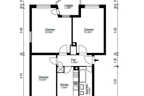 3 bedroom flat to rent, 70 m², Herbert- Böhm- Str. 13, Frankfurt am Main 3 bedroom flat to rent, 70 m², Herbert- Böhm- Str. 13, Frankfurt am Main