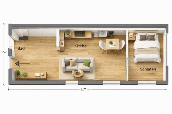 2 bedroom flat to rent, 45 m², Jägerstraße 5, Potsdam 2 bedroom flat to rent, 45 m², Jägerstraße 5, Potsdam