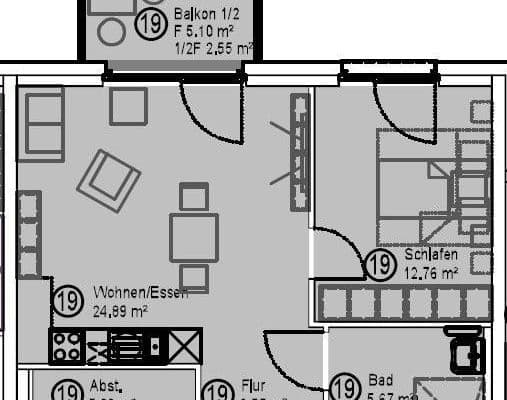 2 bedroom flat to rent, 55 m², Würzburger Str. 37, Stockstadt am Main 2 bedroom flat to rent, 55 m², Würzburger Str. 37, Stockstadt am Main