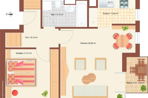 2 bedroom flat to rent, 50 m², Stuttgarter Allee 41, Leipzig, Saxony 2 bedroom flat to rent, 50 m², Stuttgarter Allee 41, Leipzig, Saxony