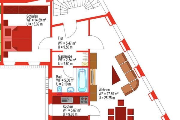 2 bedroom flat to rent, 62 m², Poststr.16, Meerane 2 bedroom flat to rent, 62 m², Poststr.16, Meerane