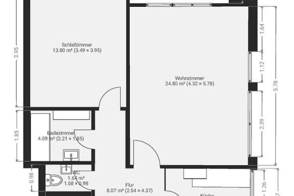 2 bedroom flat to rent, 64 m², Heilbronn 2 bedroom flat to rent, 64 m², Heilbronn