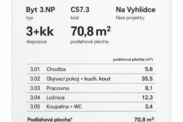 2 bedroom with open-plan kitchen flat to rent, 70 m², Pod Horkou, Strančice 2 bedroom with open-plan kitchen flat to rent, 70 m², Pod Horkou, Strančice