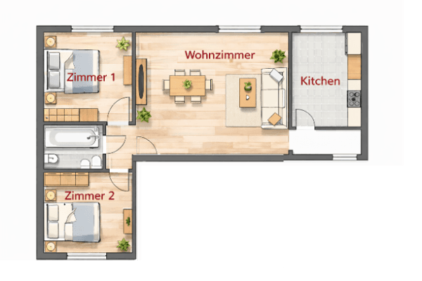 3 bedroom flat to rent, 64 m², Brühl 3 bedroom flat to rent, 64 m², Brühl