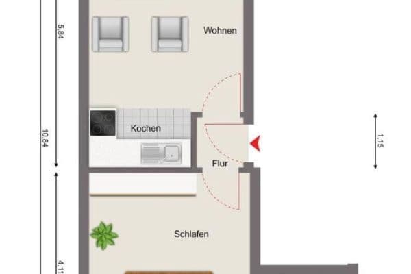 2 bedroom flat to rent, 41 m², Friolzheim 2 bedroom flat to rent, 41 m², Friolzheim
