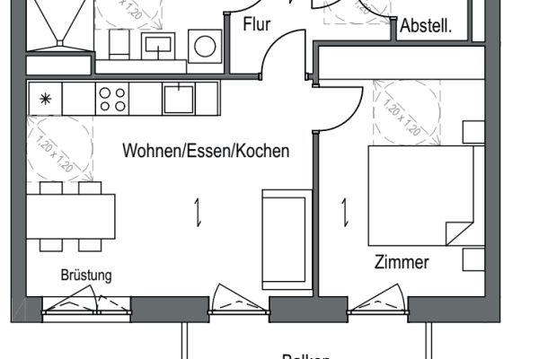 2 bedroom flat to rent, 52 m², Parkstr 15, Berlin, Berlin 2 bedroom flat to rent, 52 m², Parkstr 15, Berlin, Berlin