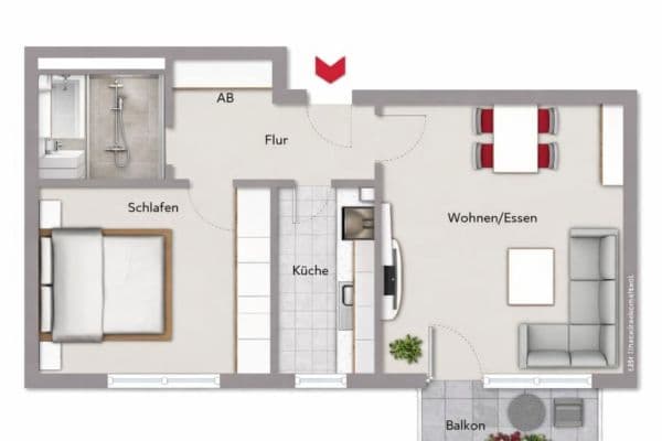 2 bedroom flat for sale, 53 m², Frankfurt 2 bedroom flat for sale, 53 m², Frankfurt