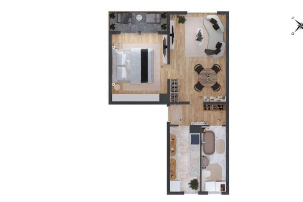 2 bedroom flat to rent, 51 m², Neubau 12, Elterlein 2 bedroom flat to rent, 51 m², Neubau 12, Elterlein