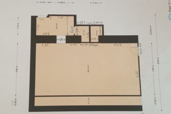 non-residential property for sale, 55 m², Sekaninova, Praha non-residential property for sale, 55 m², Sekaninova, Praha