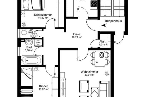 3 bedroom flat for sale, 78 m², Seebachmarter 6, Hallstadt 3 bedroom flat for sale, 78 m², Seebachmarter 6, Hallstadt
