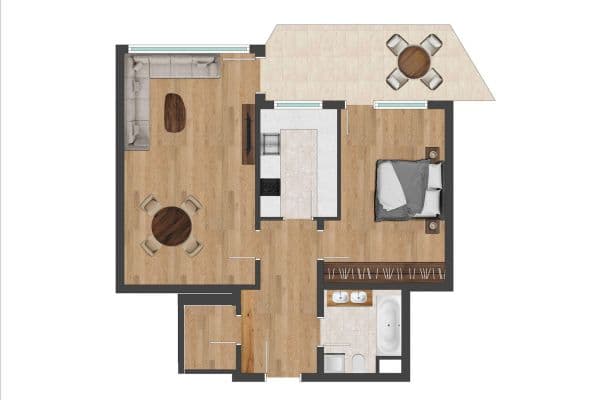 2 bedroom flat to rent, 66 m², Radaustr 23, Augsburg, Bavaria 2 bedroom flat to rent, 66 m², Radaustr 23, Augsburg, Bavaria