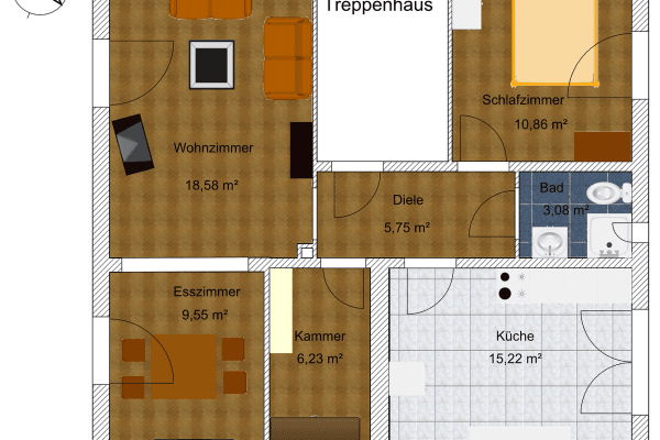 1 bedroom with open-plan kitchen flat to rent, 71 m², Duisburg, North Rhine-Westphalia 1 bedroom with open-plan kitchen flat to rent, 71 m², Duisburg, North Rhine-Westphalia