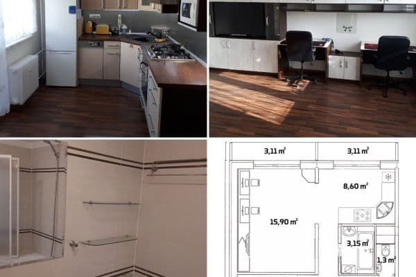 2 bedroom flat to rent, 54 m², Lipská, Brno 2 bedroom flat to rent, 54 m², Lipská, Brno