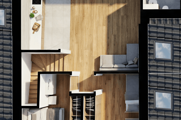 2 bedroom with open-plan kitchen flat to rent, 68 m², V chaloupkách, Lety 2 bedroom with open-plan kitchen flat to rent, 68 m², V chaloupkách, Lety