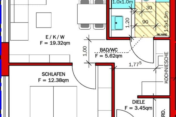 2 bedroom flat to rent, 46 m², Panoramastr. 4, Talheim 2 bedroom flat to rent, 46 m², Panoramastr. 4, Talheim