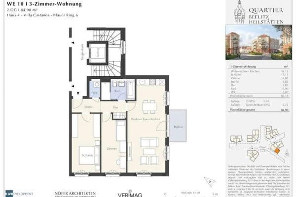 3 bedroom flat to rent, 85 m², Blauer Ring 6, Beelitz 3 bedroom flat to rent, 85 m², Blauer Ring 6, Beelitz